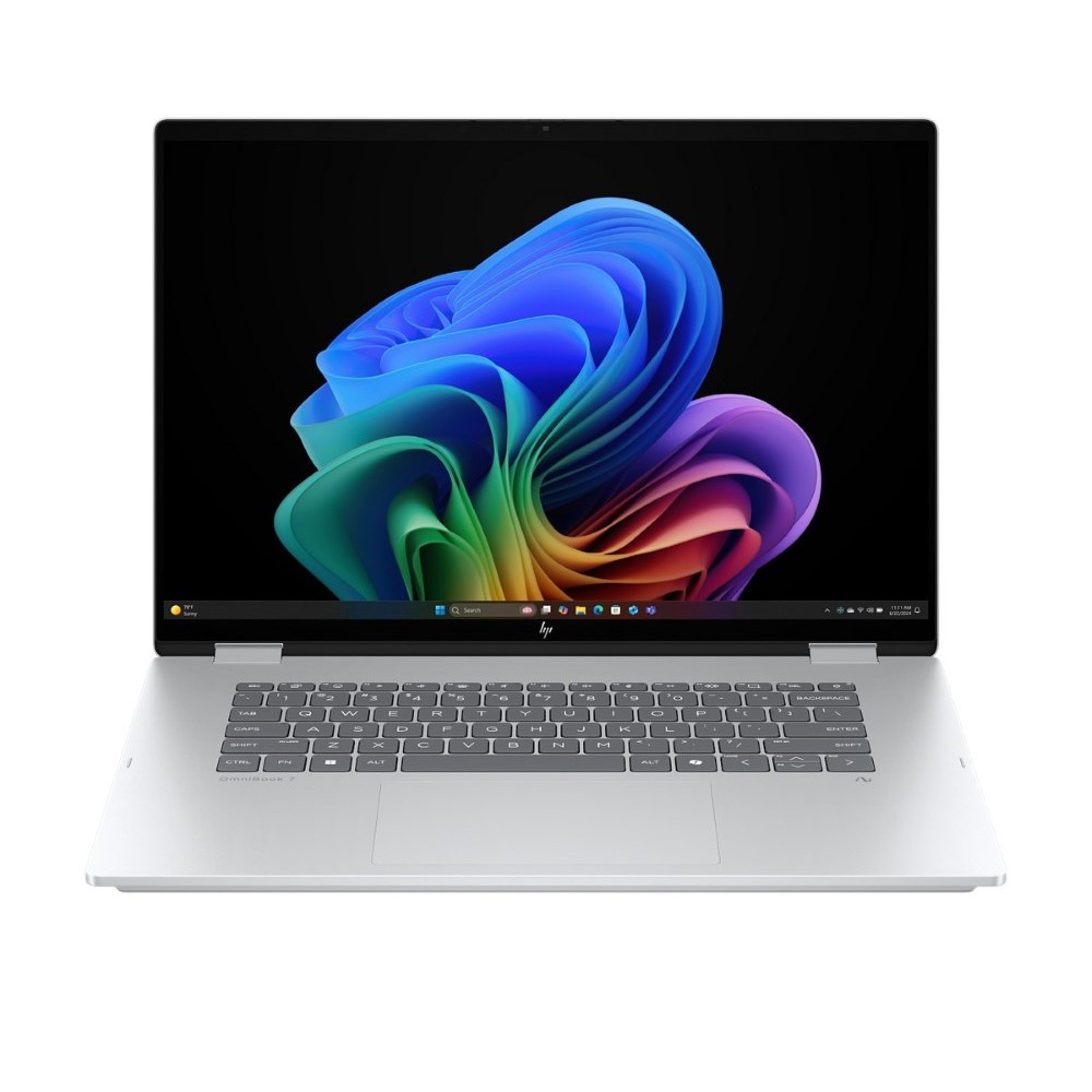 HP OmniBook 7 FlipNGAI 16 2 in 1 16-AU0773CL Intel Core Ultra 7-258V, 32GB DDR5, 1TB SSD, 16″ 3K OLED UWVA Touch Screen, Backlit Keyboard, Windows 11 Home, Glacier Silver