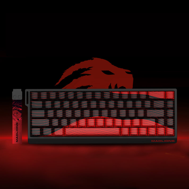 Madlions FGG MAD68 Magnetic Switches RGB Wired Keyboard Red