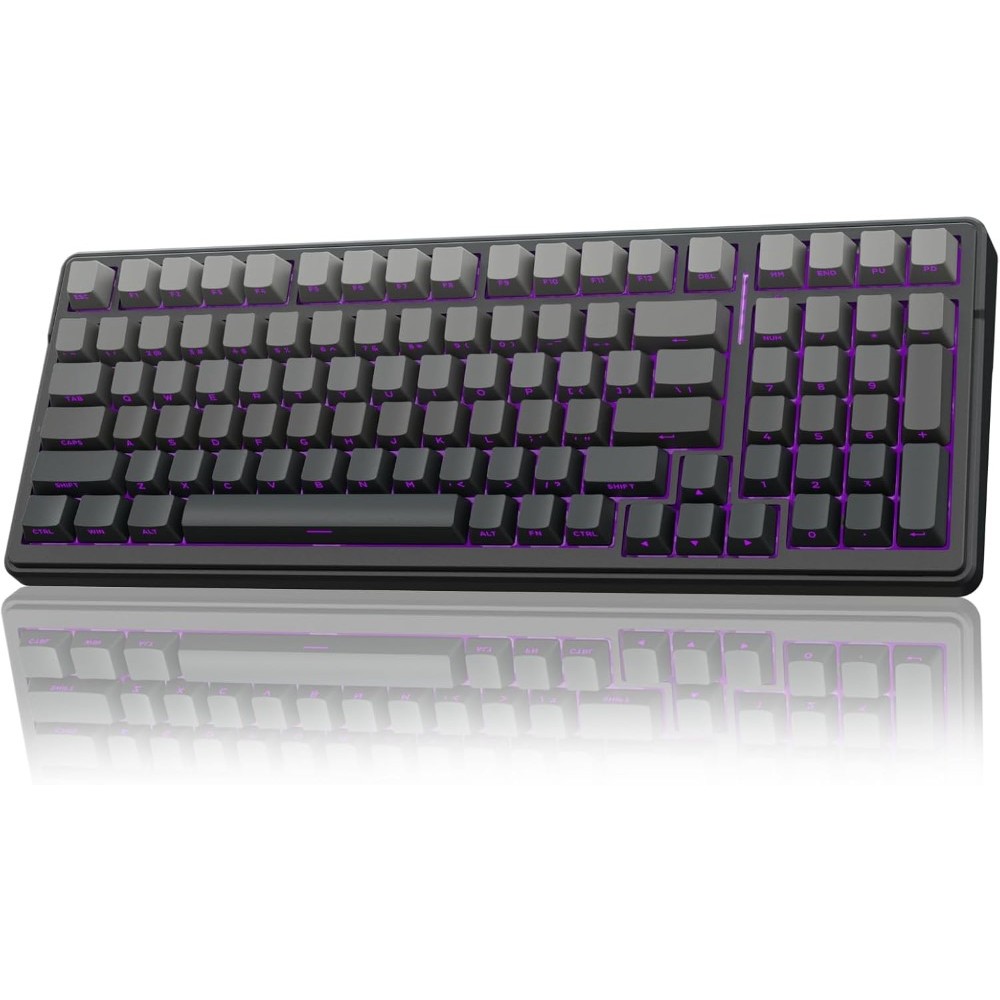 AULA F99 PRO Gasket-Mounted Triple-Mode Mechanical Keyboard Gray Wood Switch (Black Gradient Gray) (OLD STOCK HEAD)