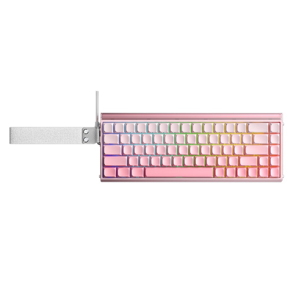 AULA HERO 68 HE 65% Wired Hot-Swappable Gaming Keyboard with Hall Effect Switch Pink+Pink+Gradient – Black King Switch
