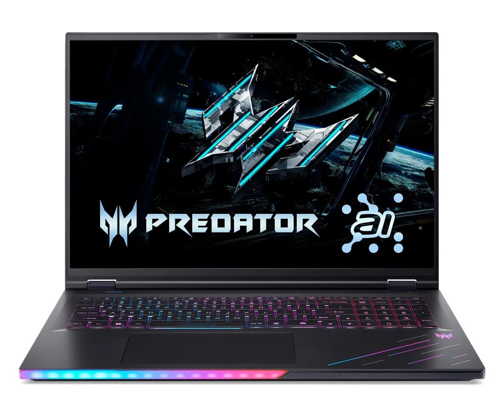 Acer Predator Helios 18 AI PH18-73-96CY Gaming Laptop Intel Core Ultra 9-275HX, 64GB DDR5, 1TB SSD, NVIDIA RTX 5080 16GB Graphics, 18″ WQXGA IPS Mini LED 250Hz, Windows 11 Home