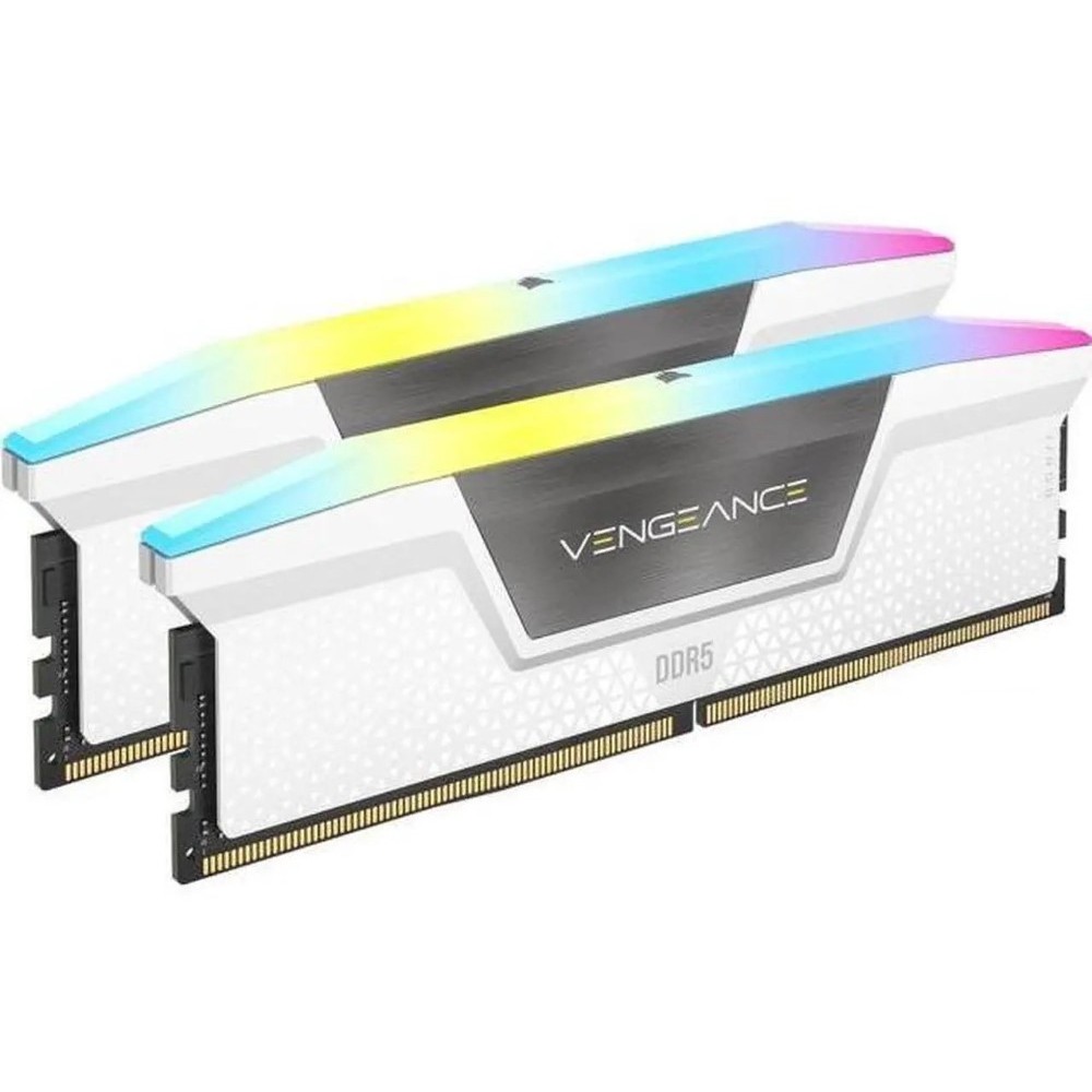 CORSAIR Vengeance RGB 32GB (2 x 16GB) 288-Pin PC RAM DDR5 6000 (PC5 48000) Desktop Memory WHITE 