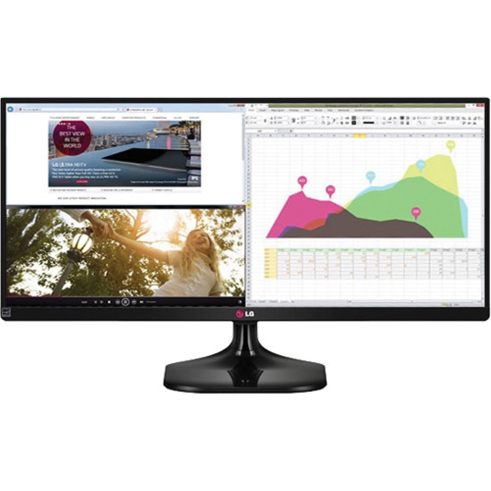 Used Monitors 25INC : LG 25UM57-P 25″ Ultra-Wide WQHD IPS LCD Monitor USED 