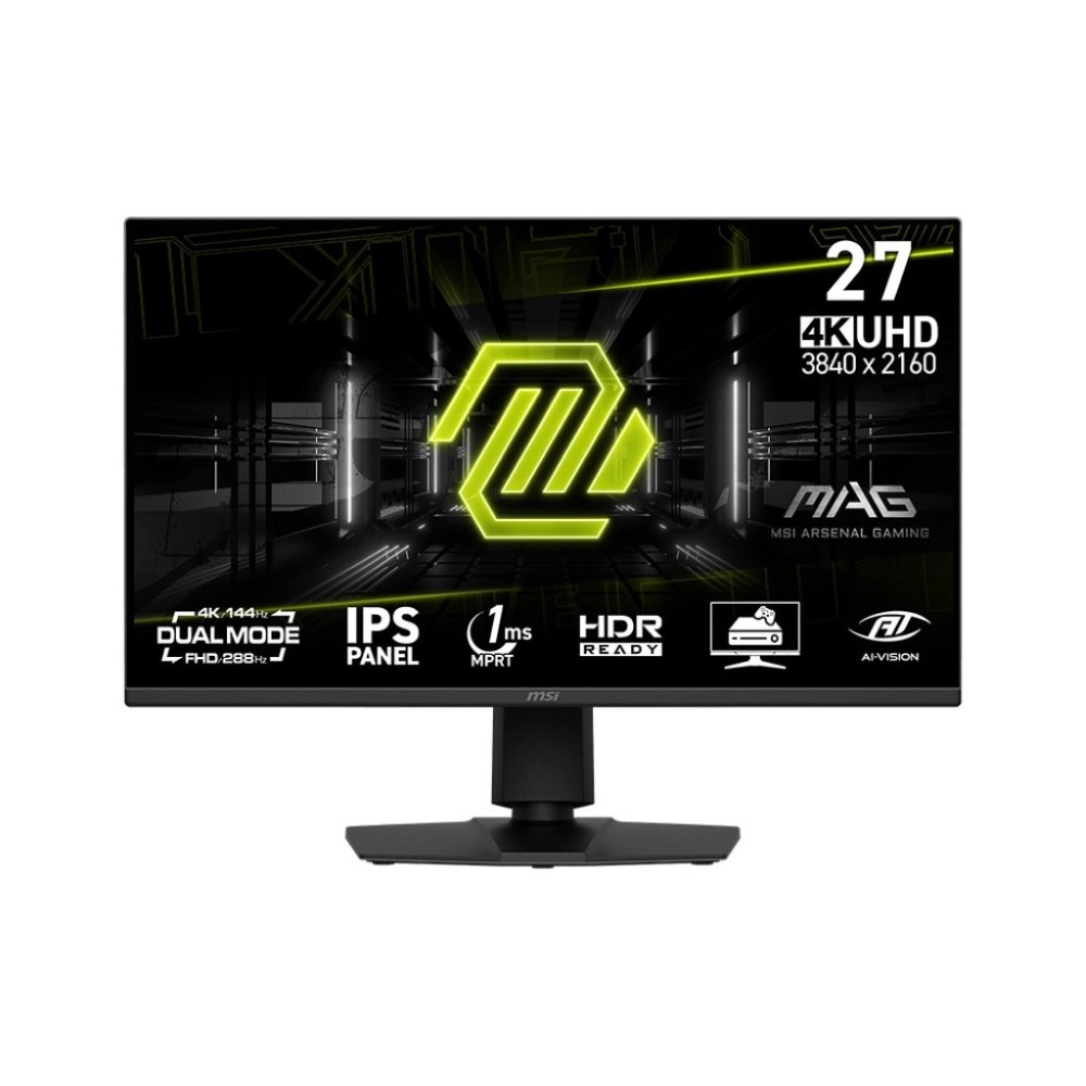 MSI MAG 275UPD E14 27” UHD (3840×2160) Dual Mode (4K 144Hz or FHD 288Hz) Gaming Monitor