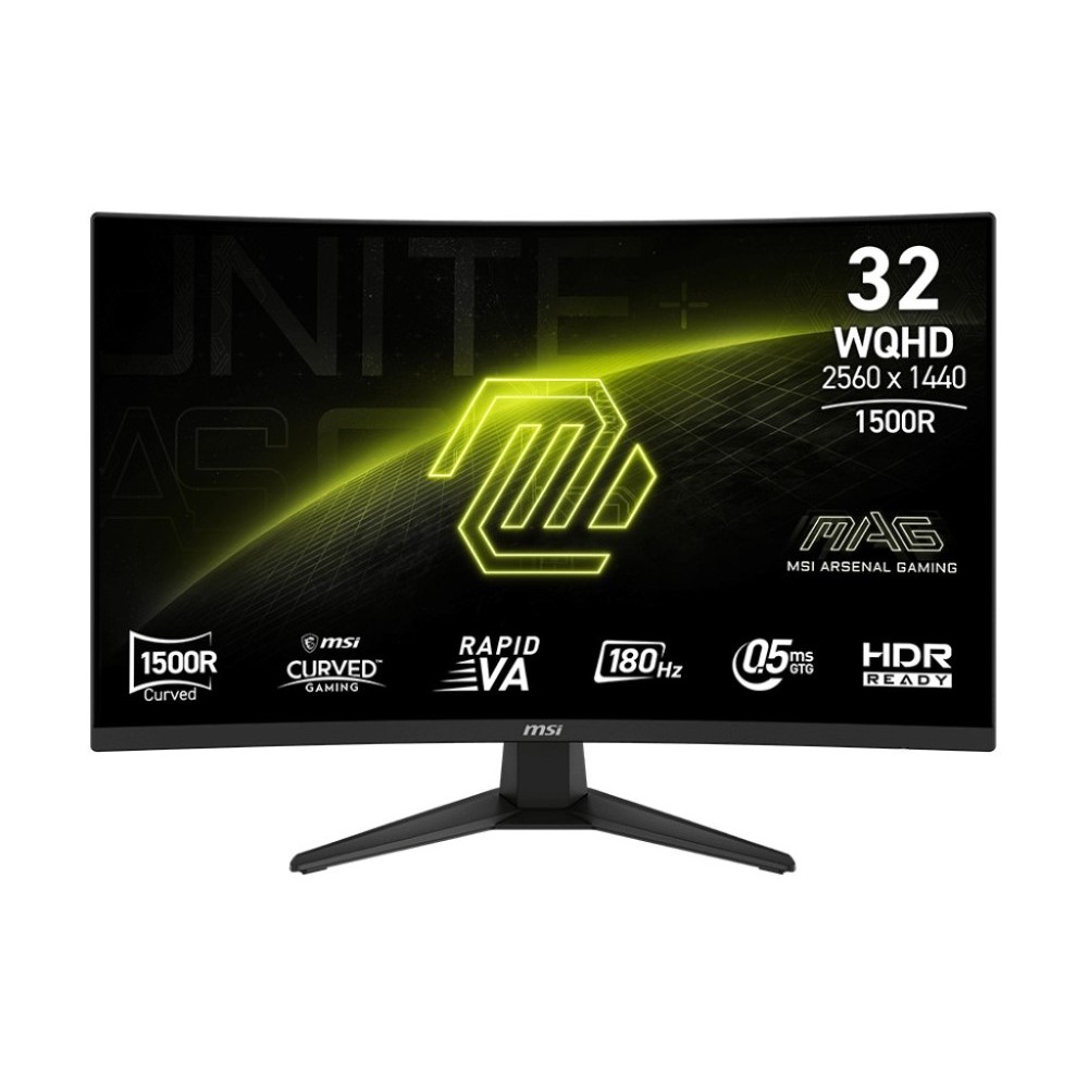 MSI MAG 321CQF E18 31.5″ 180 Hz Rapid VA QHD (2560 x 1440) Curved Gaming Monitor