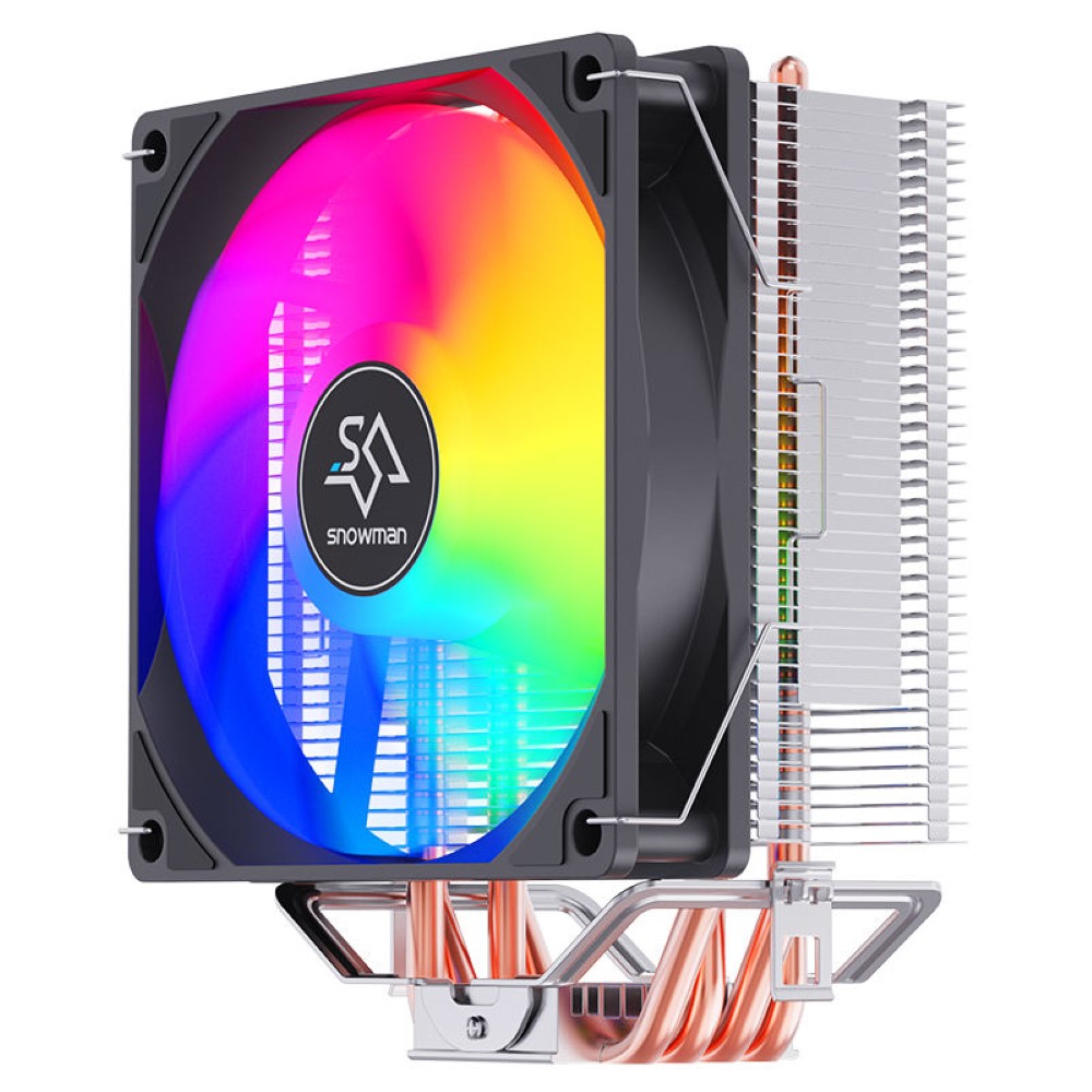 SNOWMAN C400 ARGB CPU Cooler 120mm Fan 4 Copper Heatpipes & ARGB Sync Support