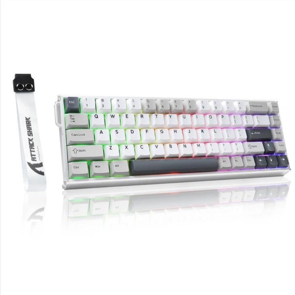 ATTACK SHARK X68MAX HE Rapid Trigger Aluminum Keyboard Magnetic Switch – Star White