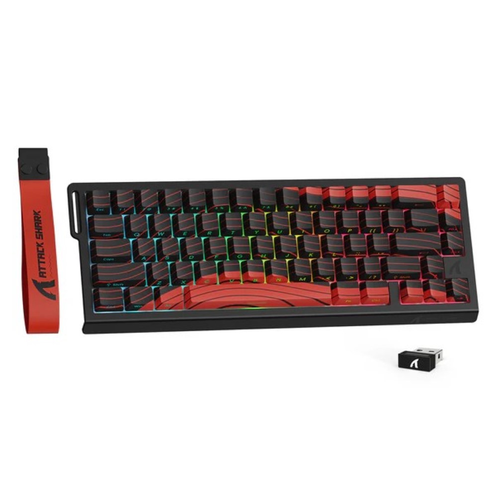 ATTACK SHARK X68PRO HE Wireless Rapid Trigger Keyboard Magnetic Switch – Red