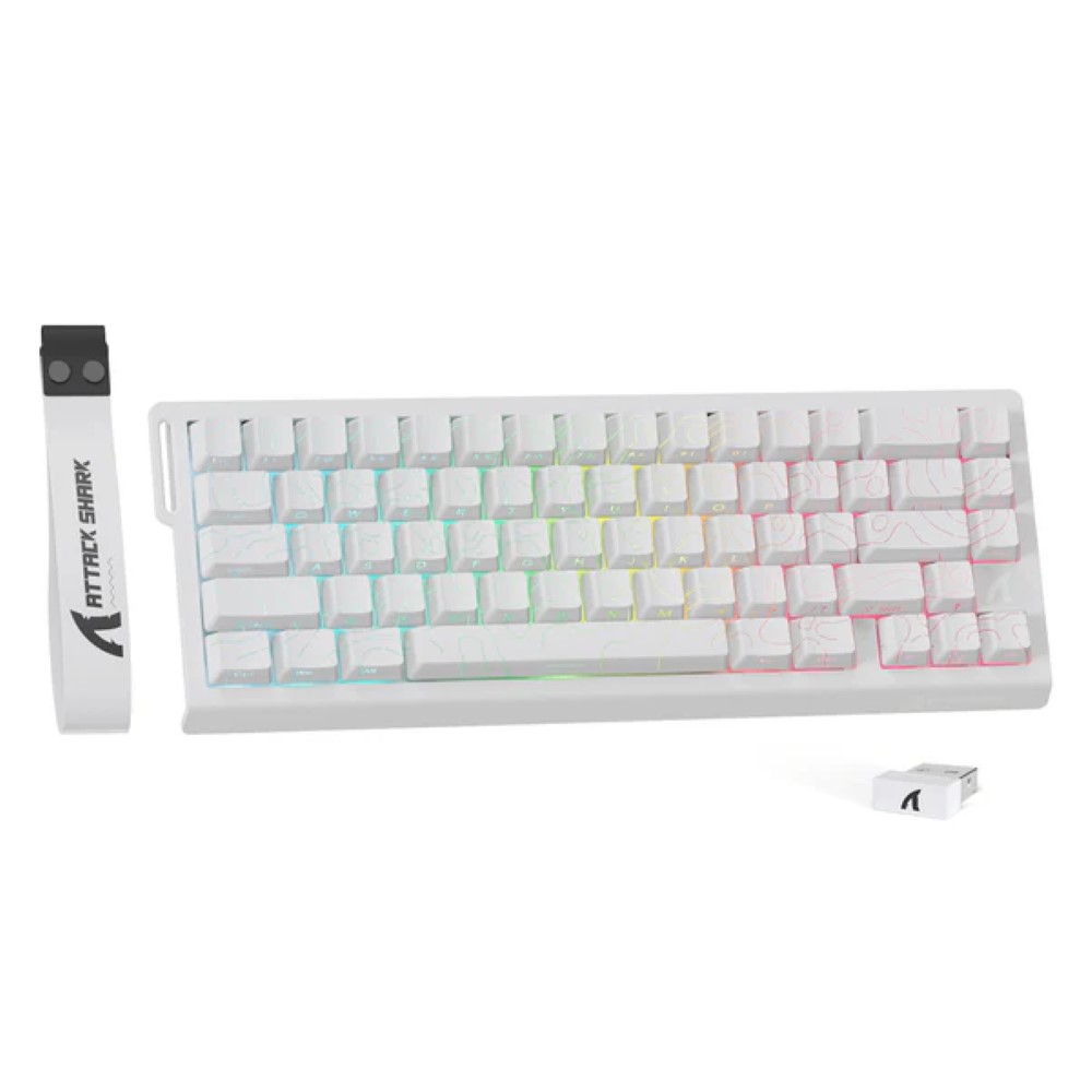 ATTACK SHARK X68PRO HE Wireless Rapid Trigger Keyboard Magnetic Switch – White
