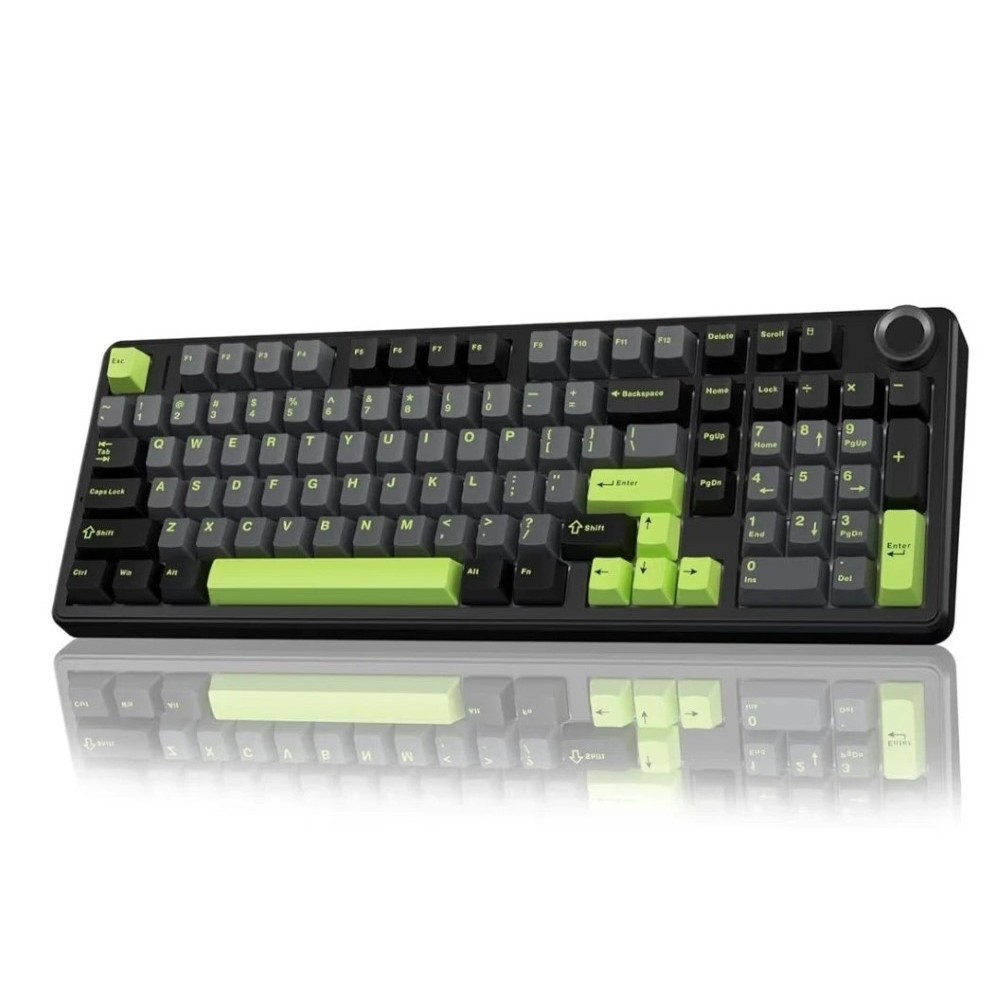 AULA F99 PRO Gasket-Mounted Triple-Mode Mechanical Keyboard Star Vector Switch Black Green
