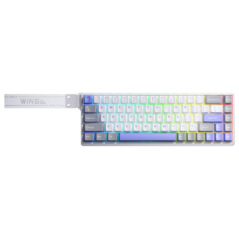 AULA WIN68HE Yougchun Magnetic Switch RT, Extreme Response, Gaming Keyboard Gray White Blue