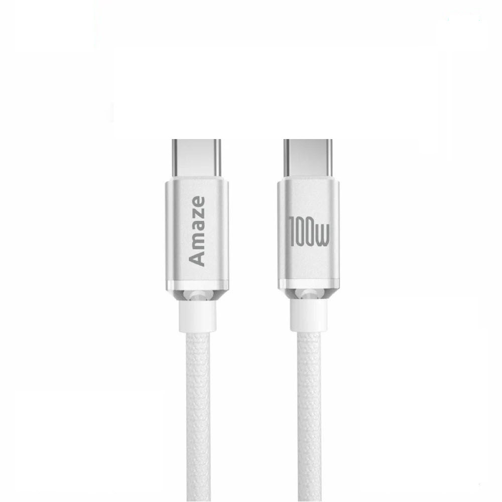 Amaze A42 Ultra Charge Type C to Type C Cable 100w 1m White