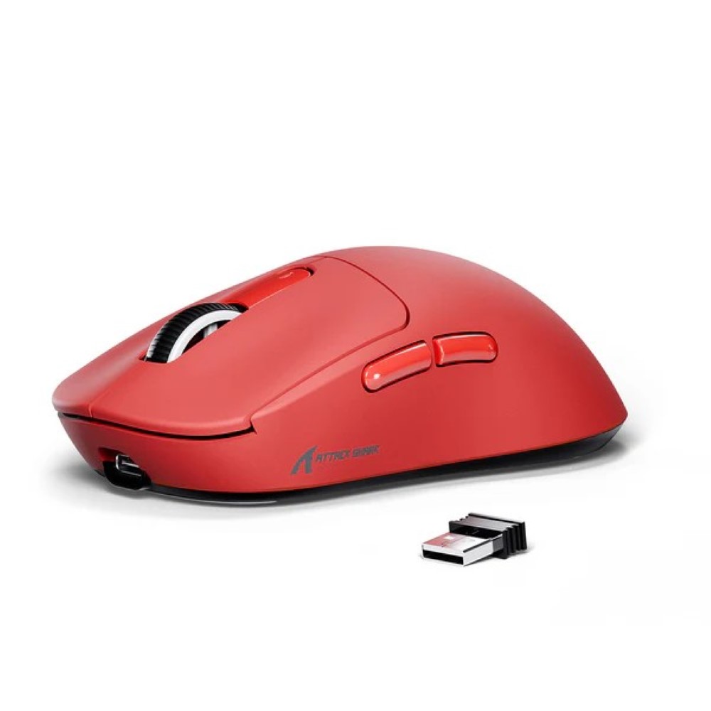 Attack Shark X3 Lightweight Wireless Gaming Mouse PAW3395 Superlight – Red