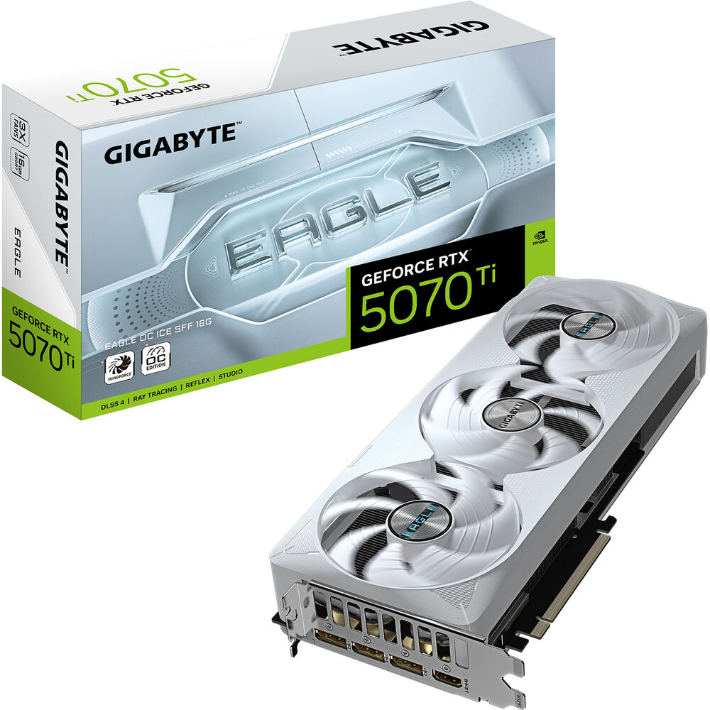 GIGABYTE GeForce RTX 5070 Ti EAGLE OC ICE SFF 16GB GDDR7 PCI Express 5.0 ATX Graphics Card