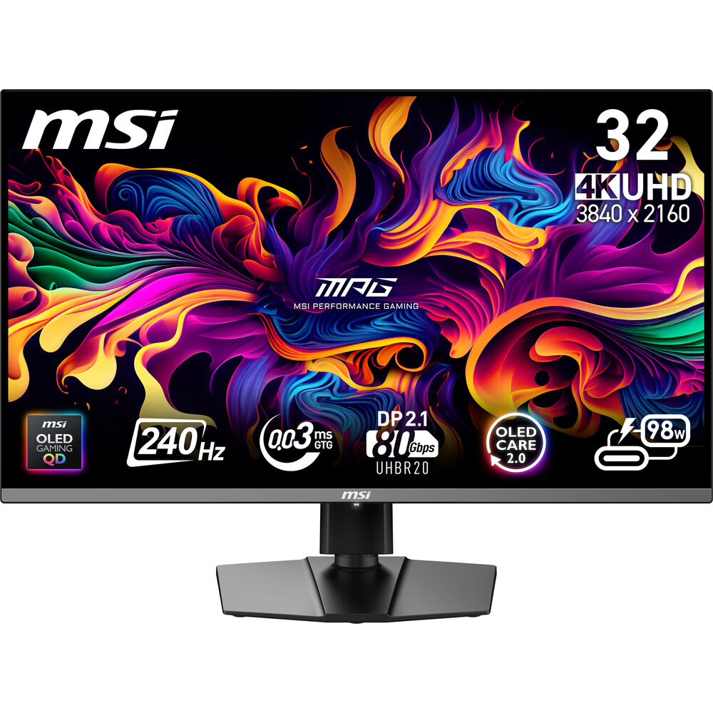 MSI MPG 322URX QD OLED 31.5″ 4K HDR 240 Hz Gaming Monitor