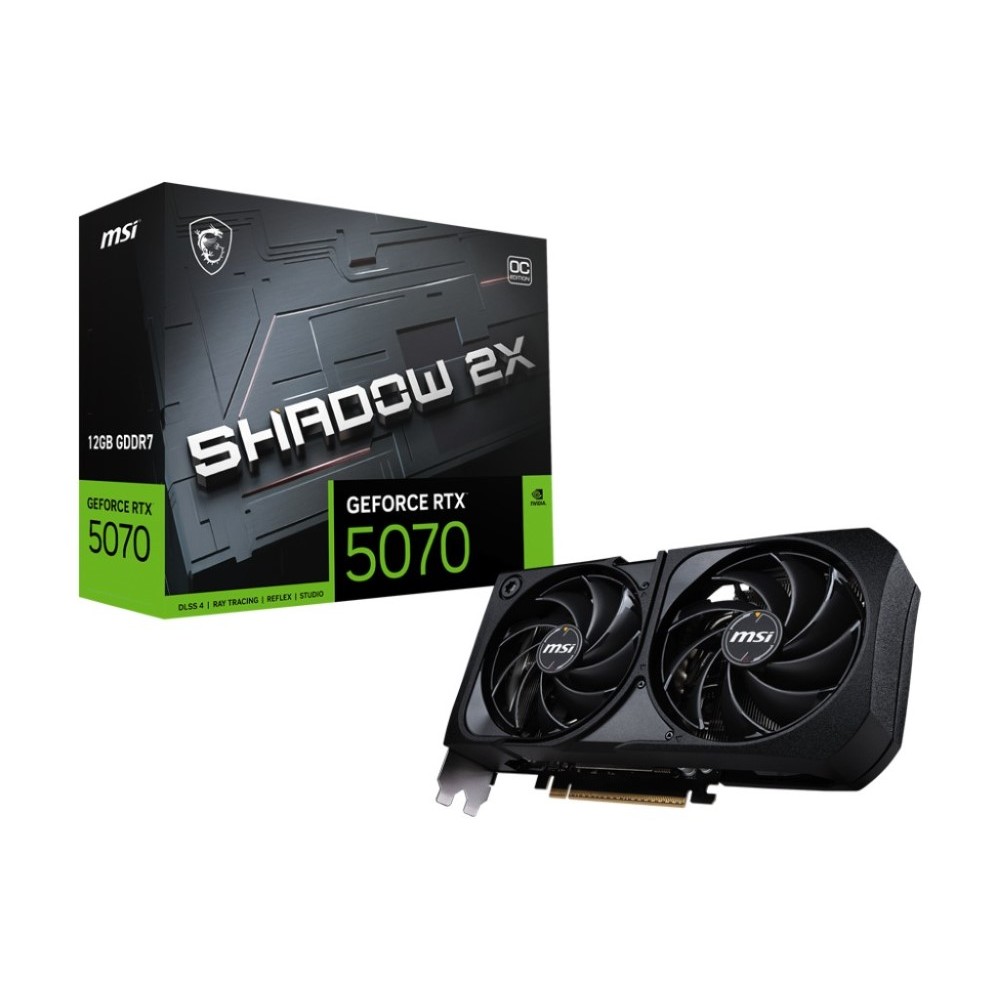MSI SHADOW GeForce RTX 5070 12GB 2X OC GDDR7  PCIe 5.0 x16 Graphics Card