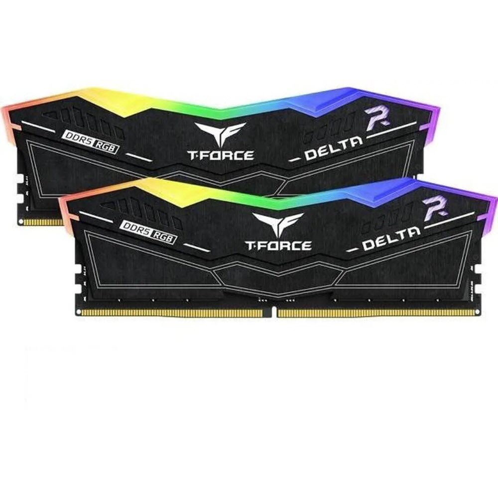 TeamGroup T-Force Delta RGB 32GB (2x16GB) 5600MHz C36 DDR5 DRAM Desktop Memory – Black