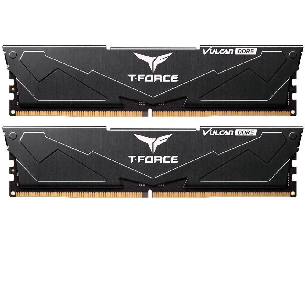 TeamGroup T-Force Vulcan 32GB (2 x 16GB) 288-Pin PC RAM DDR5 6000 CL38 (PC5 48000) Desktop Memory Black