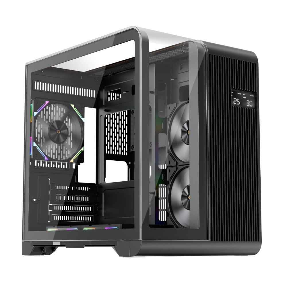 1st Player RT5 3 FC7 Fans Digital Display Case Black