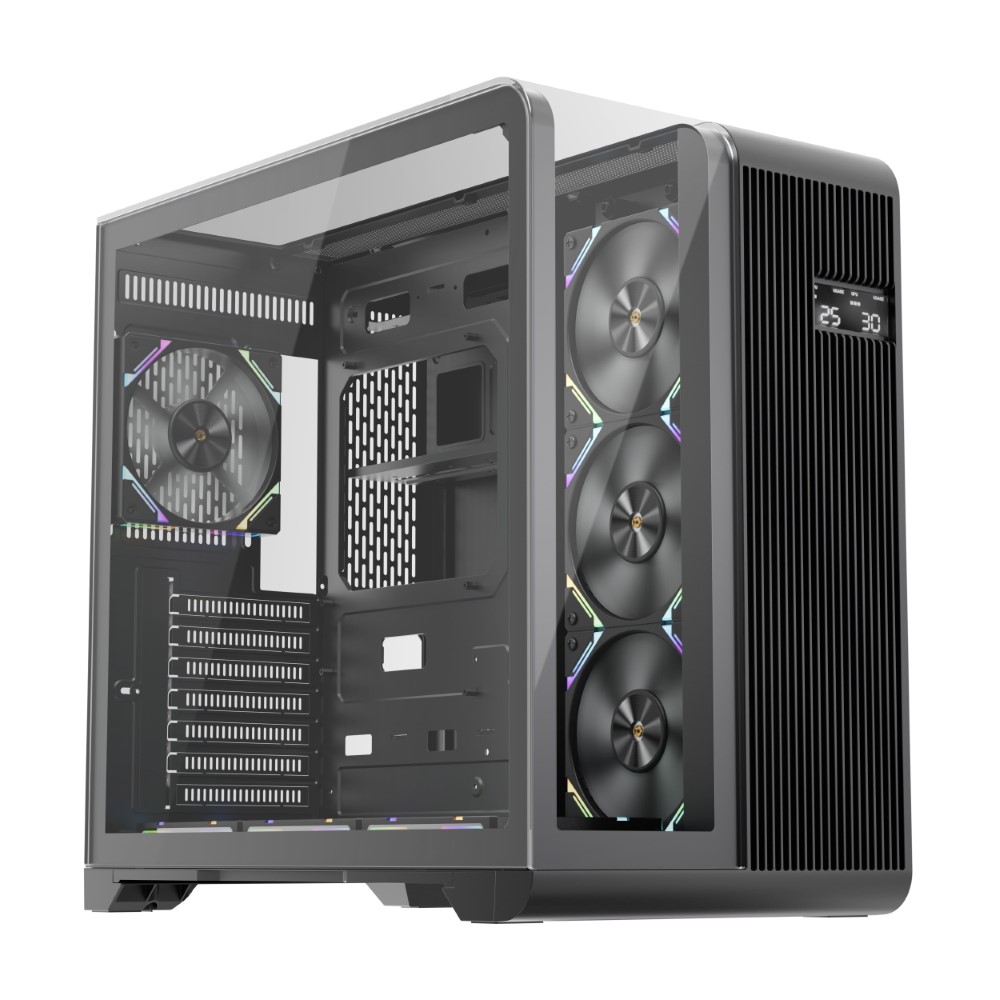 1st Player RT7 4 FS7 Fans Digital Display Case Black