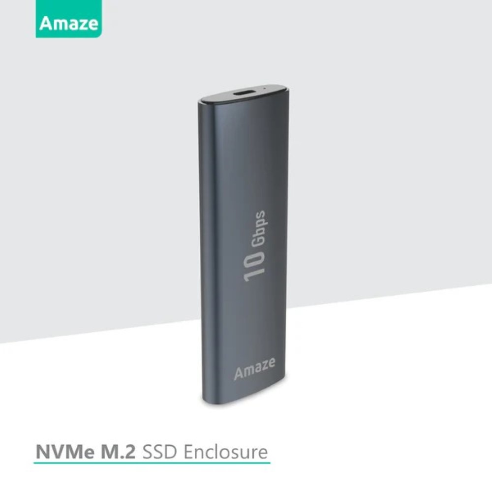 Amaze A222 Aluminium Alloy NVmE M.2 SSD Enclosure 10GBS – Gray