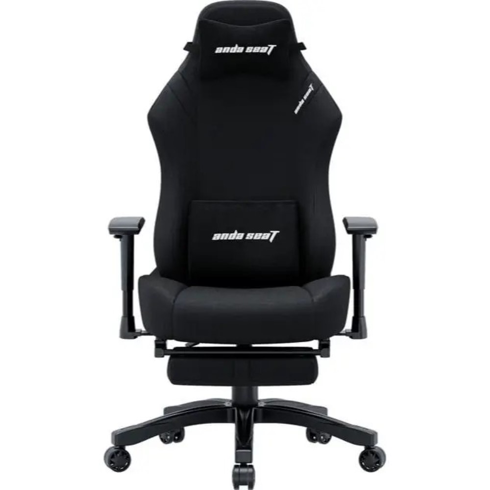Anda Seat Luna Pro Fabric Gaming Chair with Footrest Ergonomic Folding Recliner Seat Black