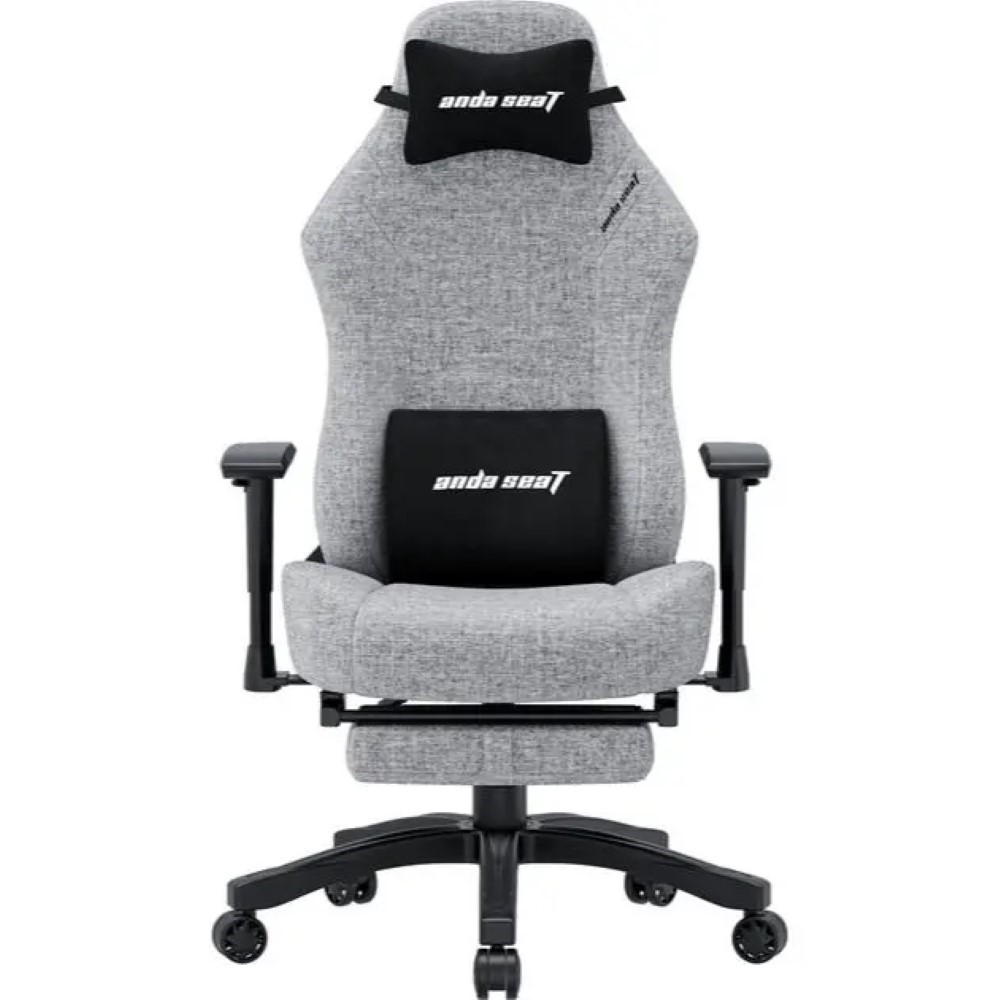 Anda Seat Luna Pro Fabric Gaming Chair with Footrest Ergonomic Folding Recliner Seat Gray