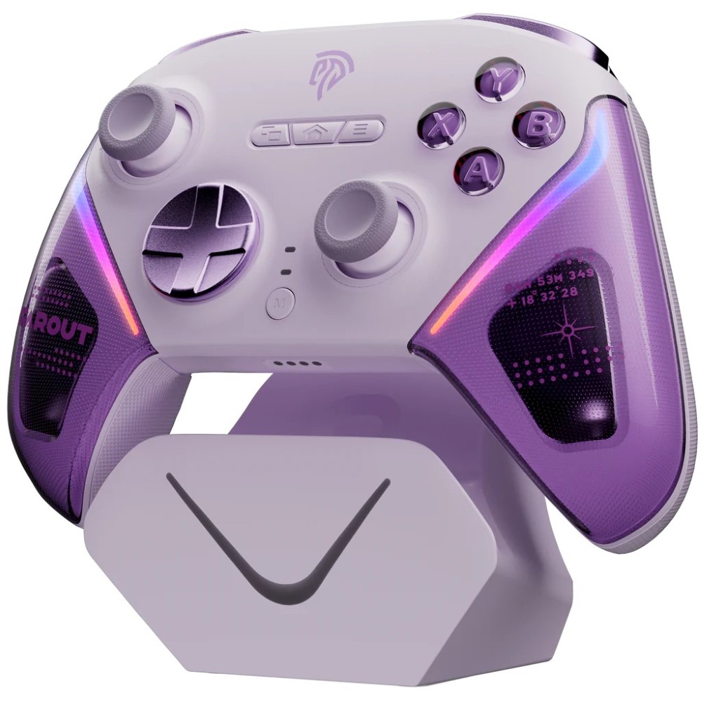 EasySMX D10 Multiplatform Gaming Controller with TMR sticks Trigger Lock and Charging Dock - Farout Purple