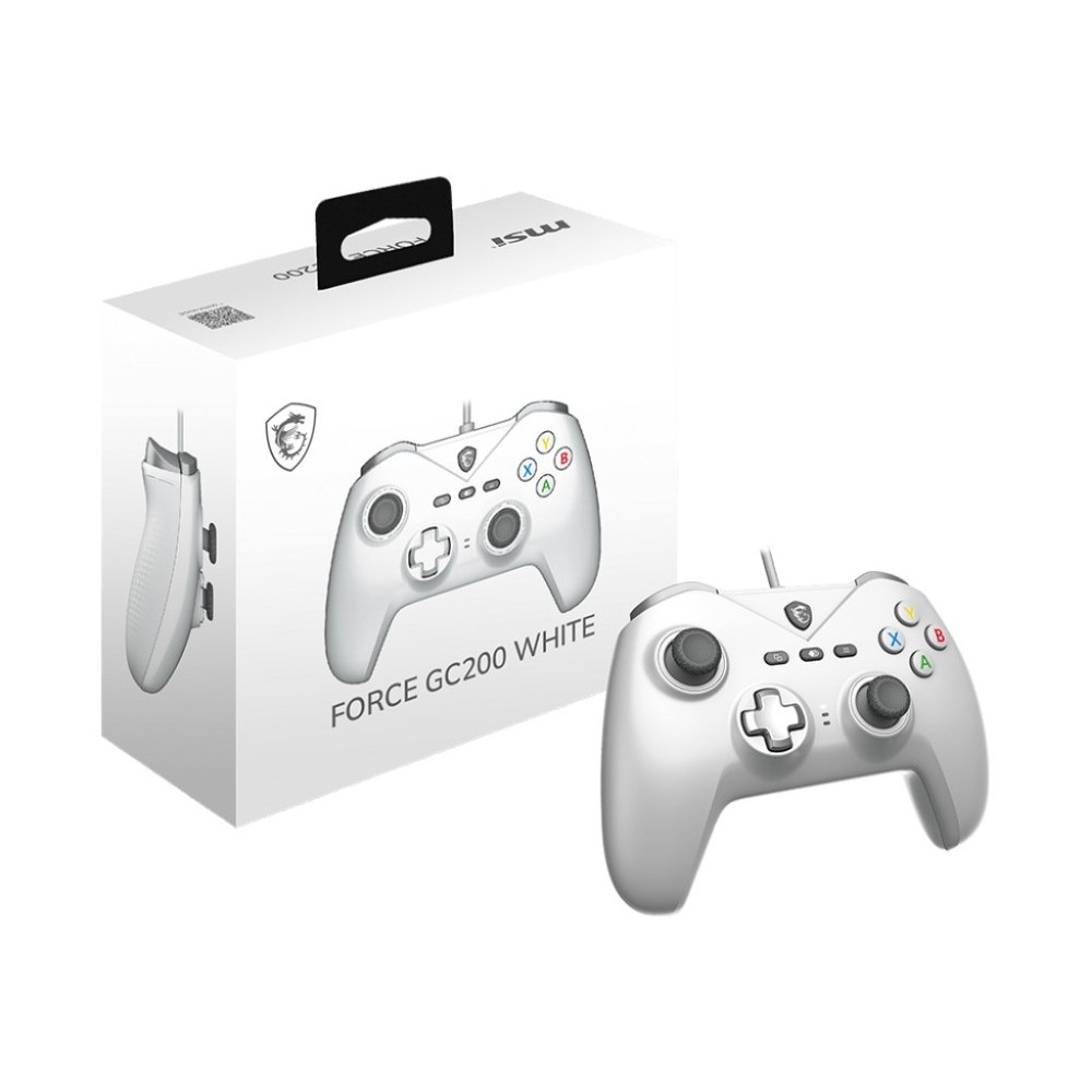 MSI Force GC200 Wired with Dual Vibration Gaming Controller White