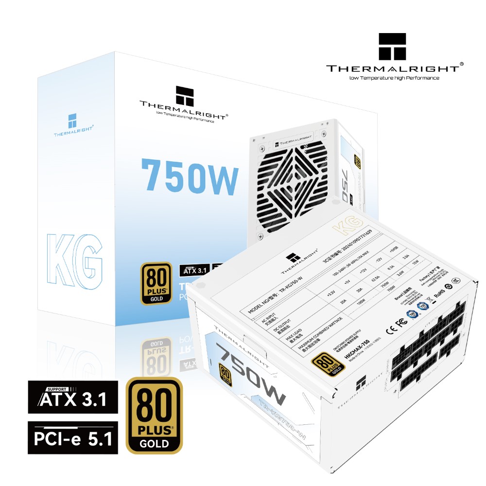 Thermalright KG-750-W 750W 80 Plus Gold Fully Modular Power Supply - White