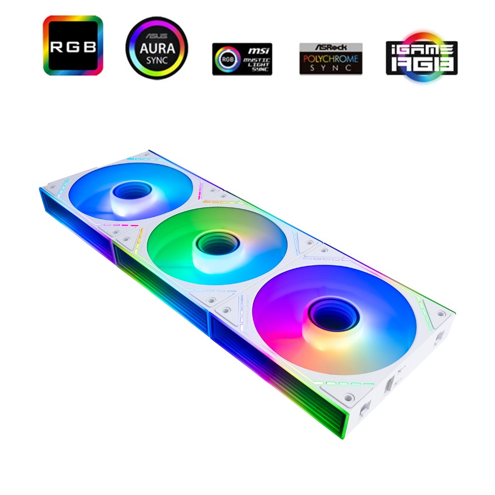 Thermalright TL-M12QW X3 120mm PC Case Cooling Fans White