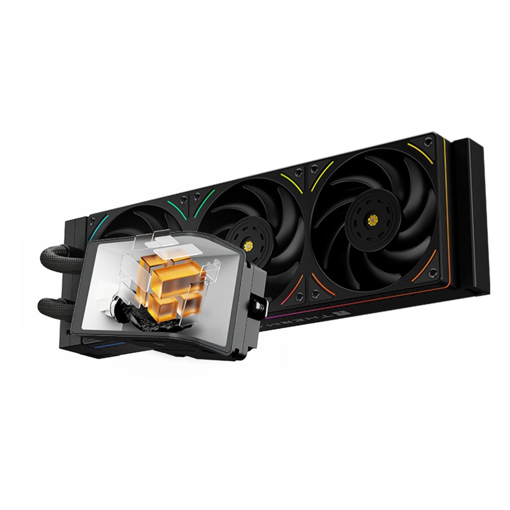 Thermalright Wonder Vision 360 UB ARGB Black CPU AIO Liquid Cooler – Rotatable 6.67” Curved Screen 3D Effect 2K Resolution