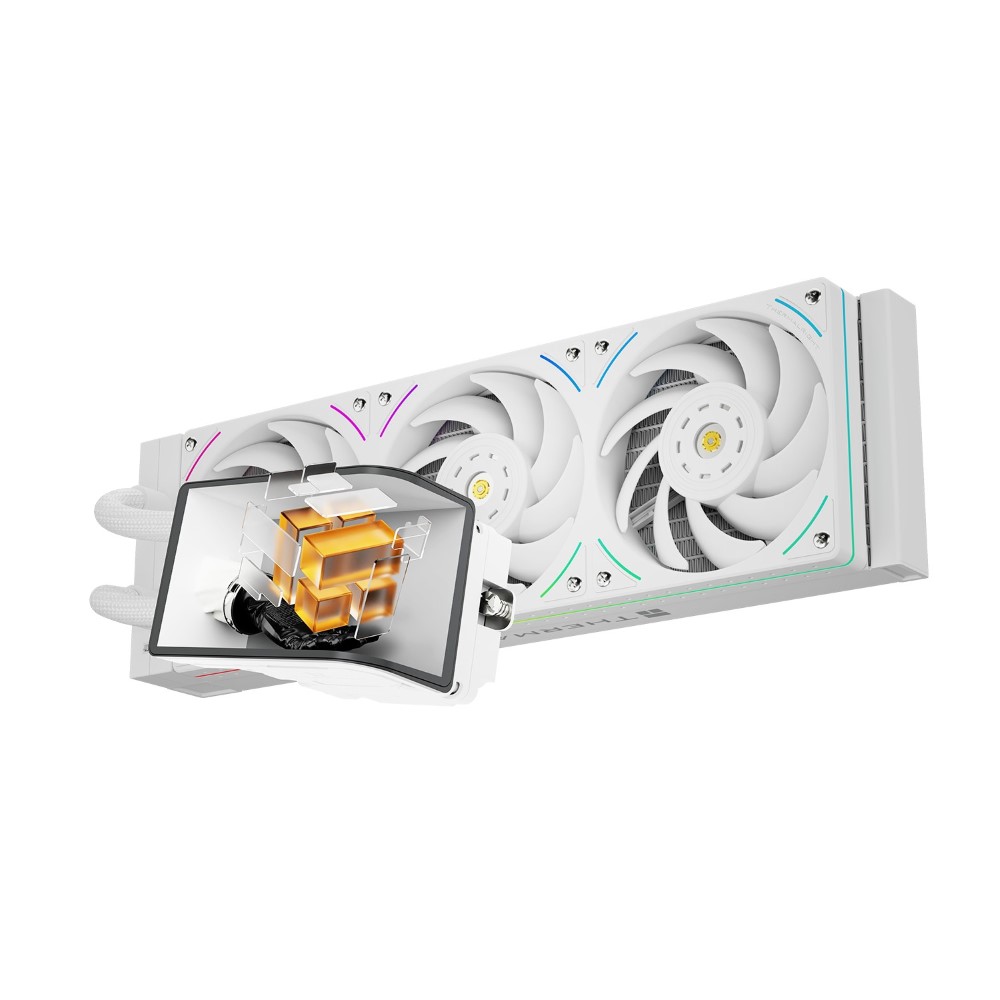 Thermalright Wonder Vision 360 UB ARGB White CPU AIO Liquid Cooler – Rotatable 6.67” Curved Screen 3D Effect 2K Resolution