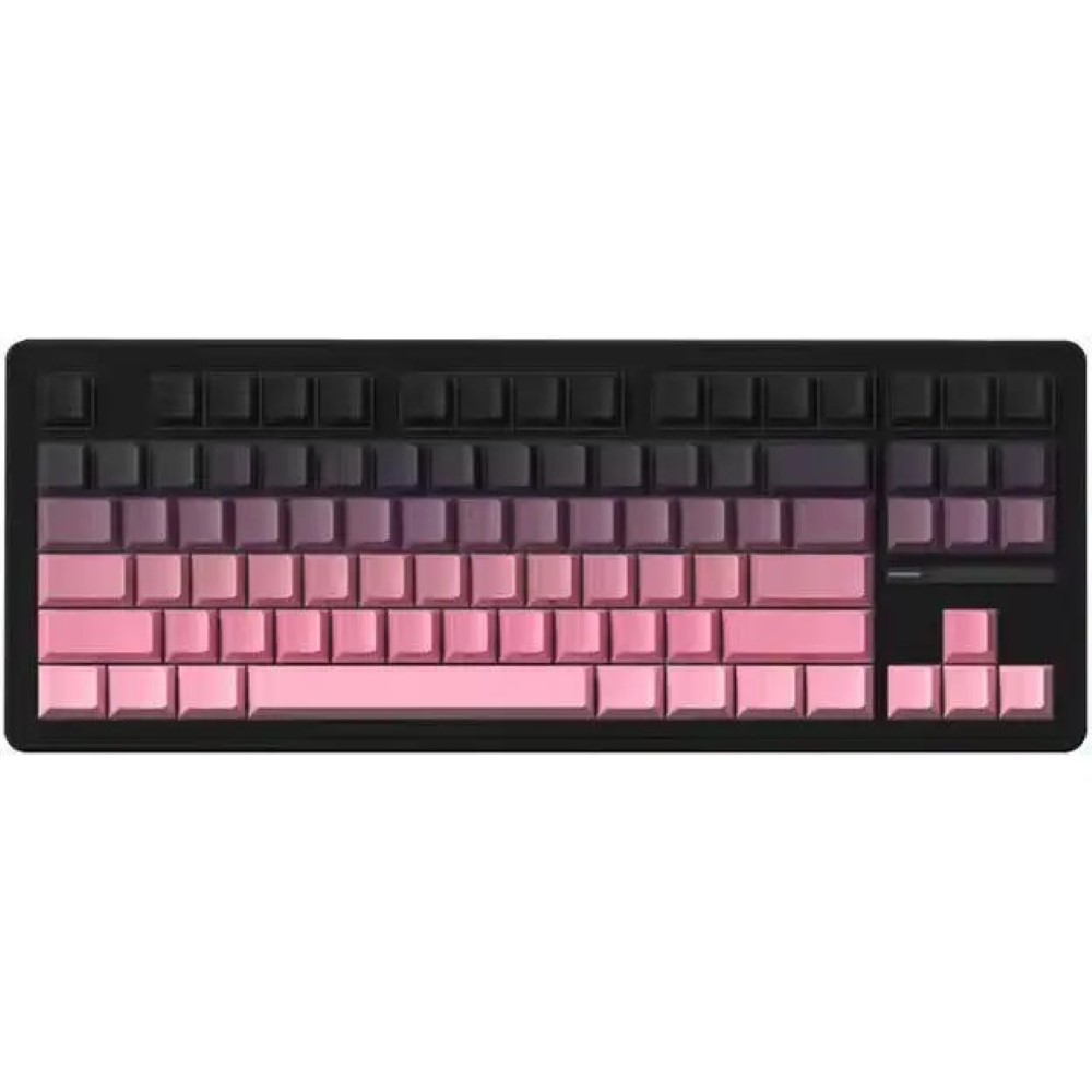 XINMENG M87 Pro V2 Tri-Mode Gasket Mechanical Keyboard - Gradient Pink - WHITE JADE