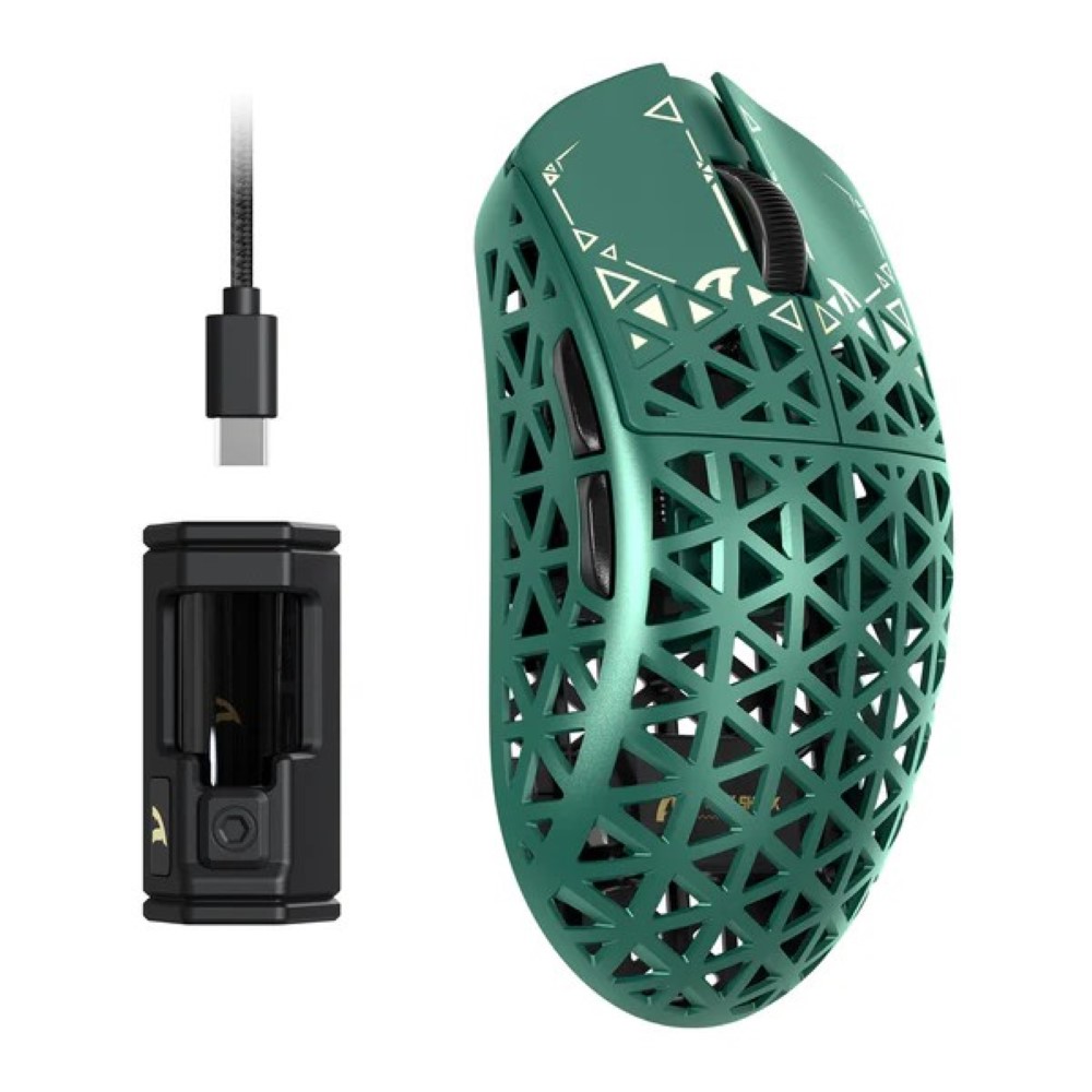 ATTACK SHARK R5 Ultra Carbon Fiber Wireless 8K PAW3950MAX Gaming Mouse Green