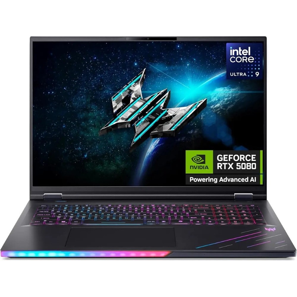 Acer Predator Helios 18 AI PH18-73-96Y0 Gaming Laptop Intel Core Ultra 9 275HX 32GB DDR5 1TB SSD NVIDIA RTX 5080 16GB Graphics 18″ WQXGA IPS Mini LED 250Hz Windows 11 Home