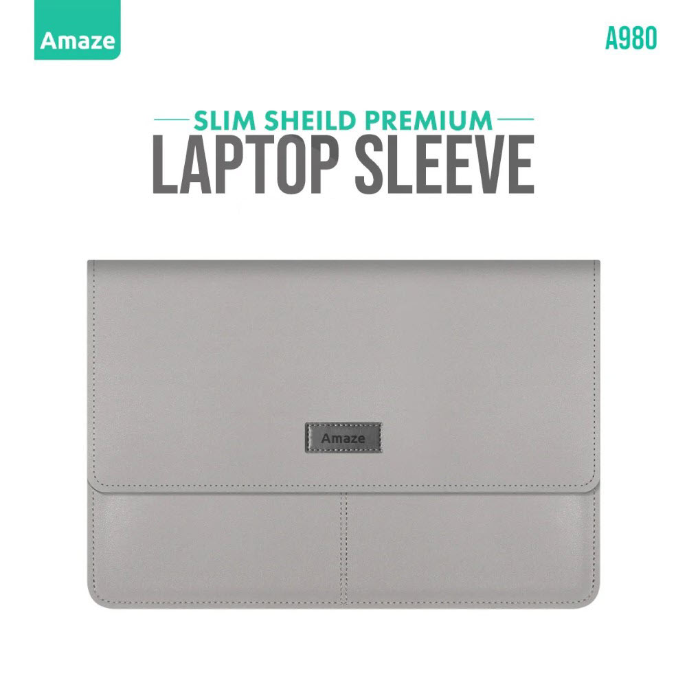 Amaze A980 Slim Shield Premium Laptop Sleeve 15/16 inch Gray