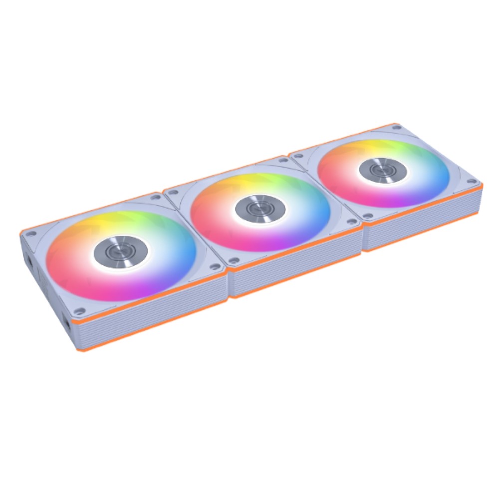 Lian Li UNI FAN CL120 Reverse Blade Wireless White RGB Triple Fan Pack – 120mm