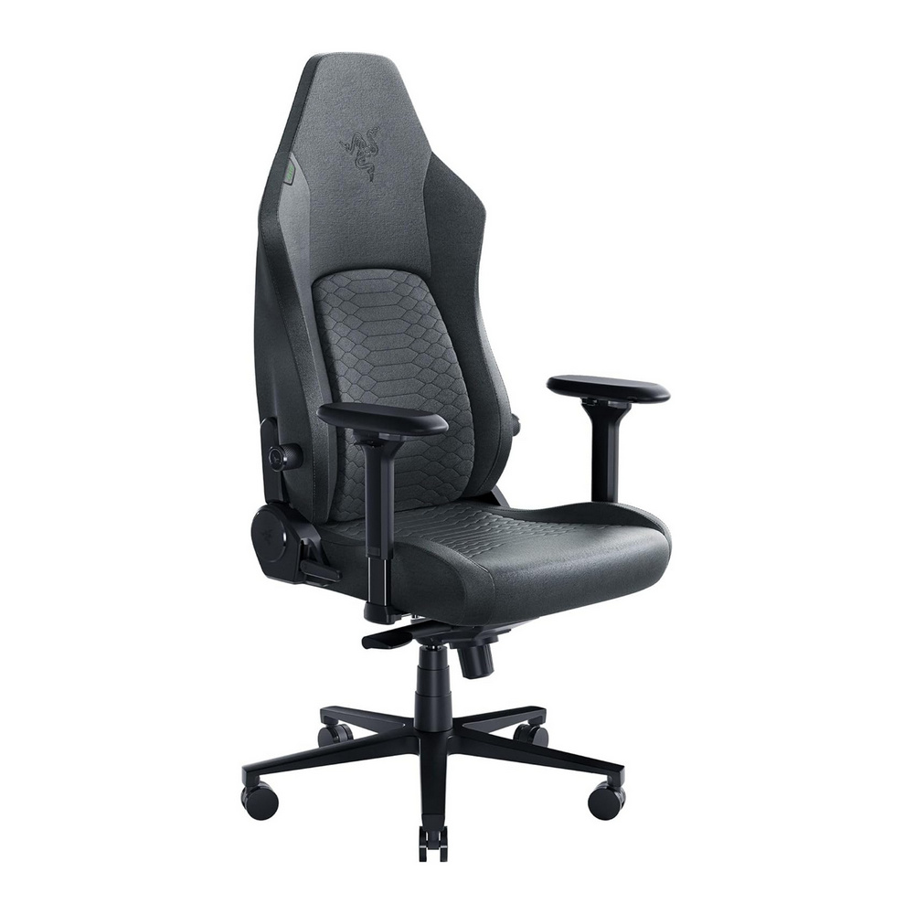 Razer Iskur V2 Gaming Chair, Built-in Lumbar Support, High Density Foam Cushion, 4D Armrest, Head Cushion Include Dark Grey Fabric
