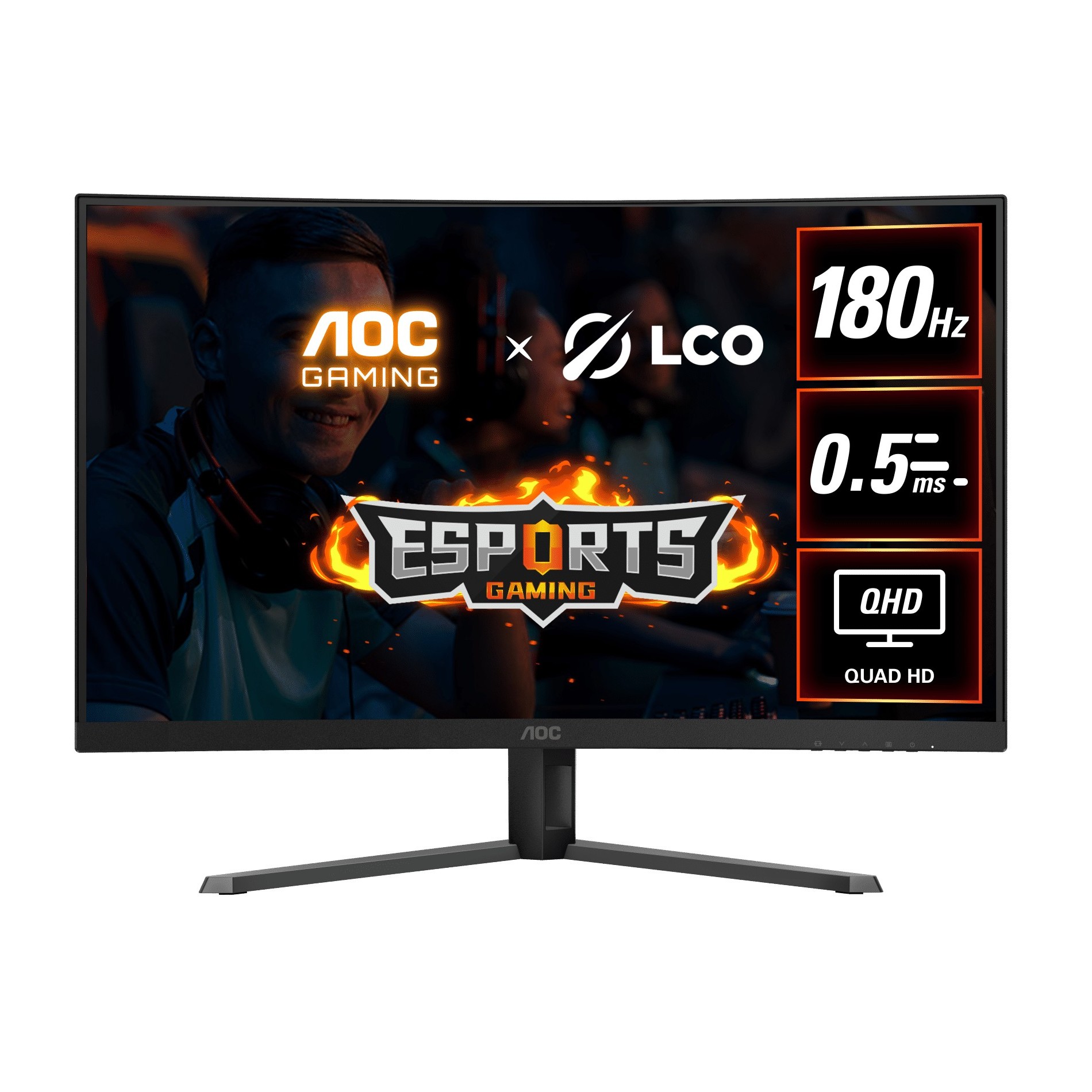 AOC CQ32G4E 31.5″ QHD 180Hz 0.5ms HDR10 1500R Curved Adaptive Sync Gaming Monitor