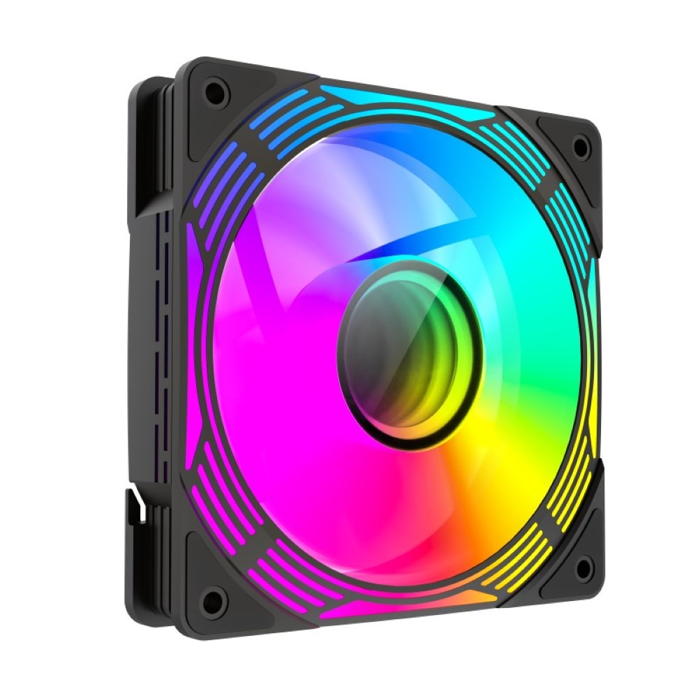 GameMax FN12A-C8I-R Reverse 120mm ARGB Fan - Black