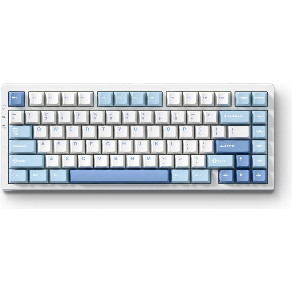 MCHOSE G75-4 Pro 75% Mechanical Keyboard, Cabbage Tofu Switch Gasket Mount Hot-Swappable Cherry Profiles & PBT Double-Shot RGB Backlight, Tri-Mode Connection Blue