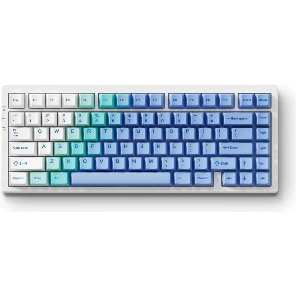 MCHOSE G75-12A Pro 75% Mechanical Keyboard Matcha Latte Switch Gasket Mount Hot-Swappable Cherry Profiles & PBT Double-Shot RGB Backlight, Tri-Mode Connection Arctic Snow