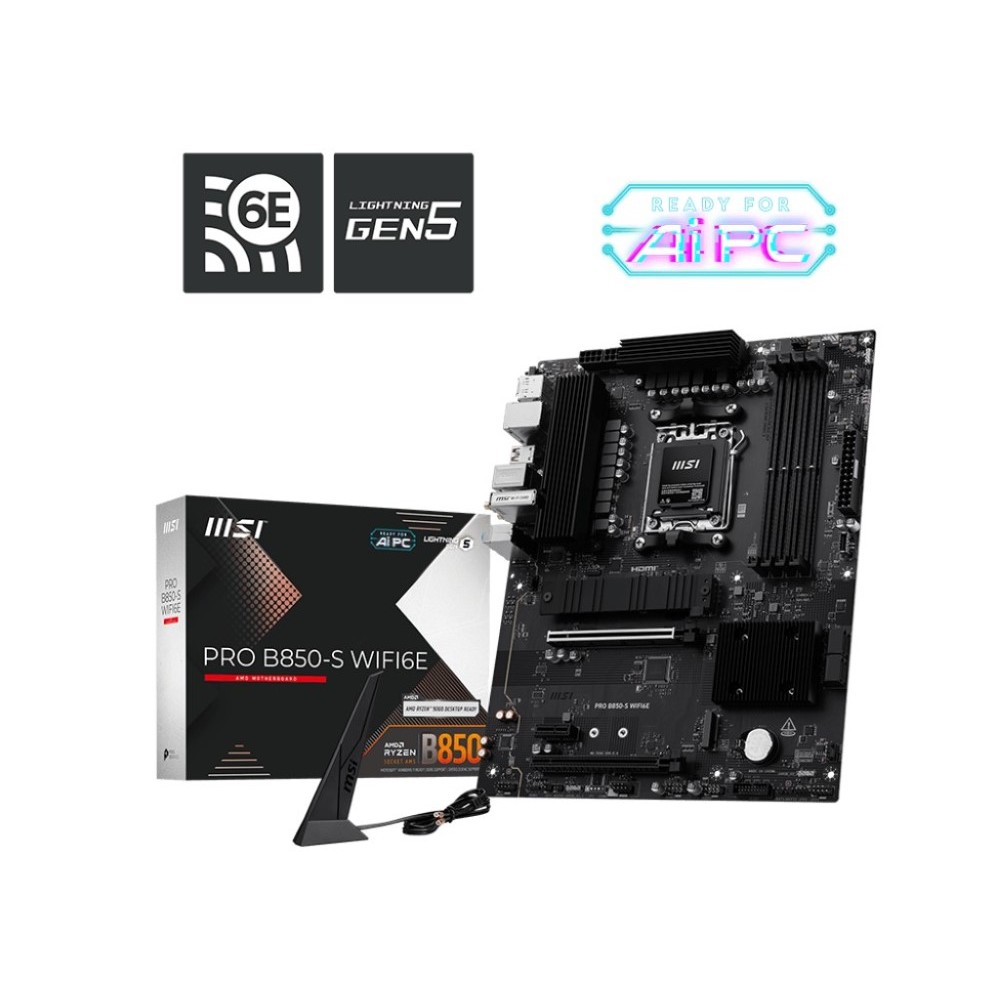 MSI PRO B850-S WIFI6E ATX AM5 DDR5 Gaming Motherboard