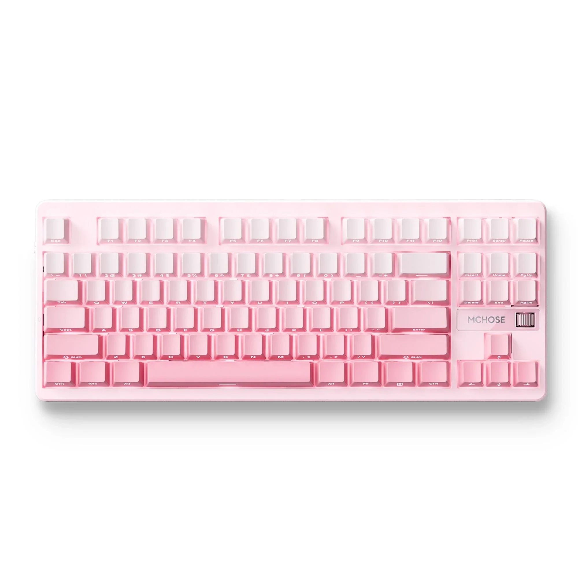 Mchose G87 Peach Gradient Speed Gold Switch V2 Gasket Mount Custom Mechanical Wireless Keyboard