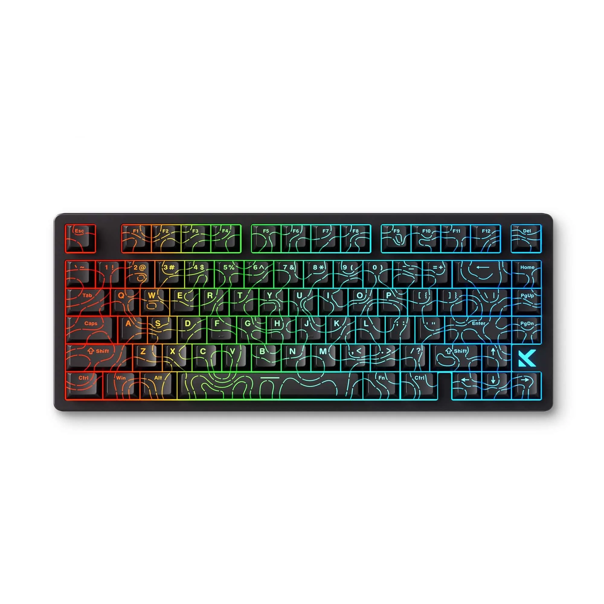Mchose JET 75-10 Black Topographic Kailh Magnetic God Switch Wireless Gaming Keyboard