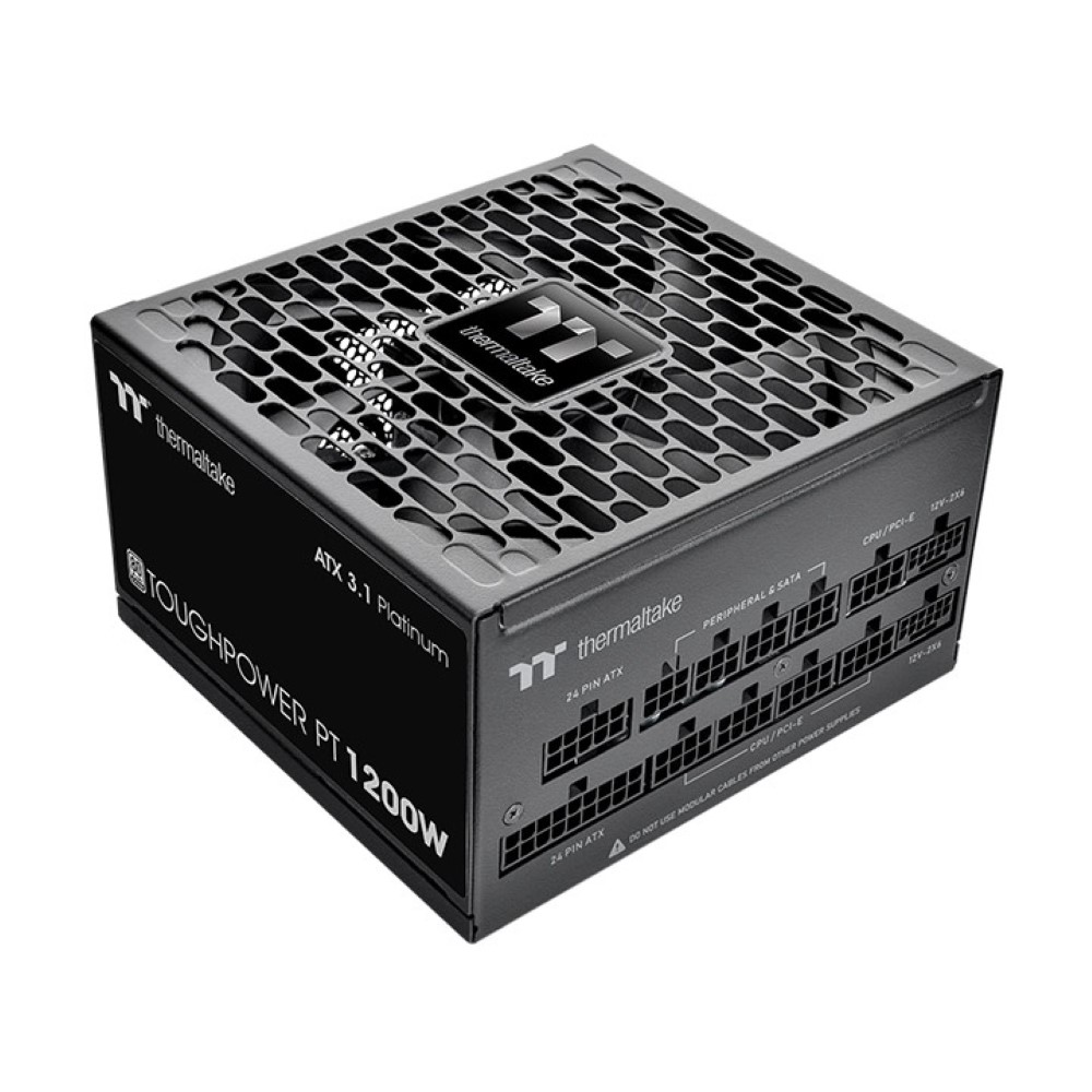 Thermaltake Toughpower PT 1200W 80 Plus Platinum Power Supply – ATX 3.1 600W 12V-2×6 Connector Included, Full Modular