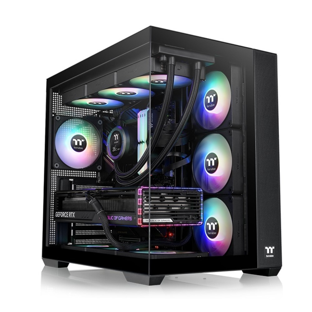 Thermaltake View 380 TG ARGB Mid Tower Gaming Case – Balck