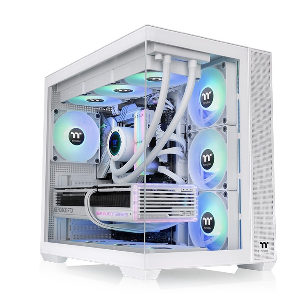 Thermaltake View 380 TG ARGB Mid Tower Gaming Case – Snow
