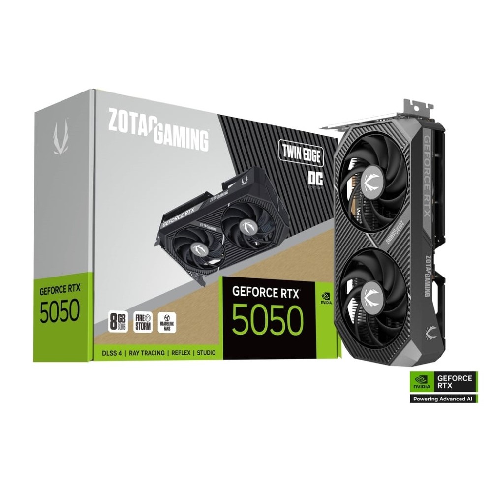 ZOTAC Twin Edge OC GeForce RTX 5050 8GB GDDR6 PCI Express 5.0 x8 ATX Graphics Card